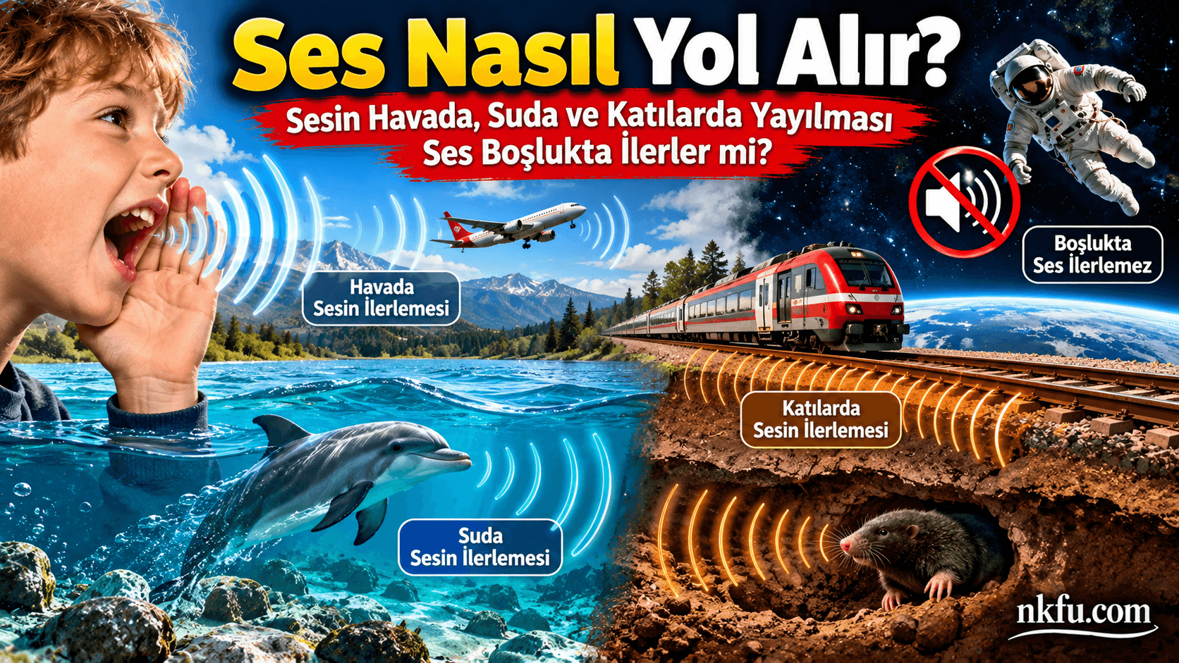 Ses Nasıl Yol Alır? Sesin Havada, Suda ve Katılarda Yayılması – Ses Boşlukta İlerler mi?