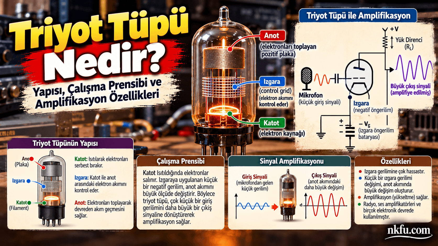 Triyot Tüpü Nedir? Yapısı, Çalışma Prensibi ve Amplifikasyon Özellikleri