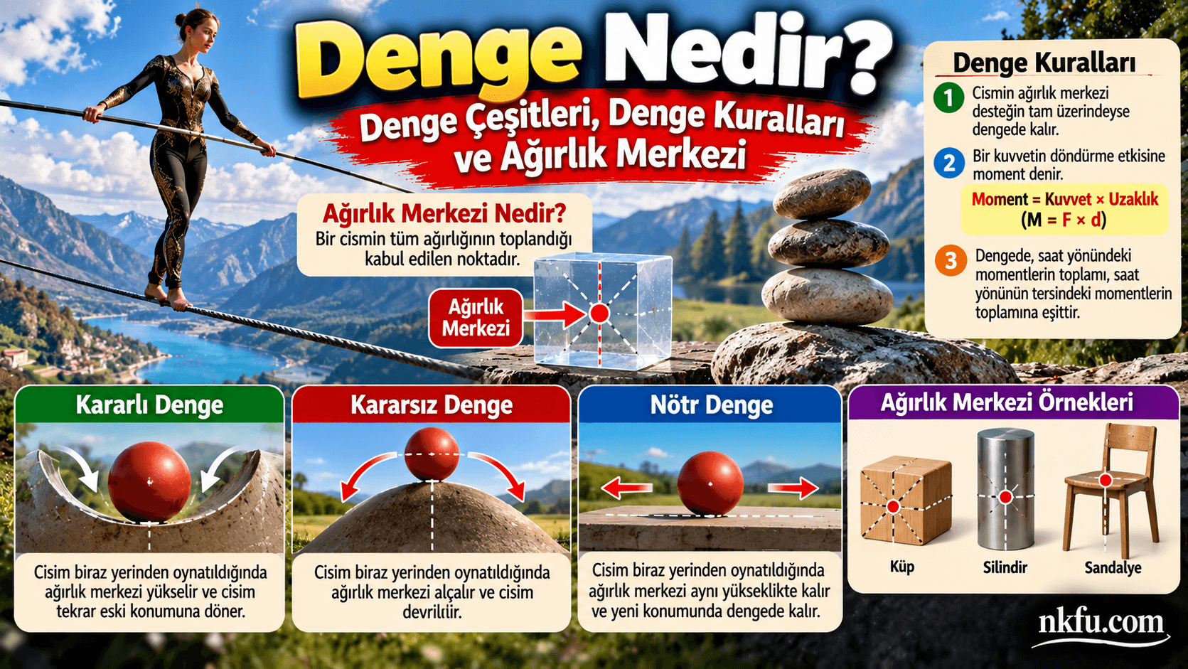 Denge Nedir? Denge Çeşitleri, Denge Kuralları ve Ağırlık Merkezi