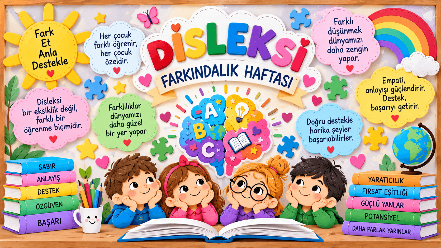 Disleksi Farkındalık Haftası Pano Çalışmaları ve Pano Örnekleri
