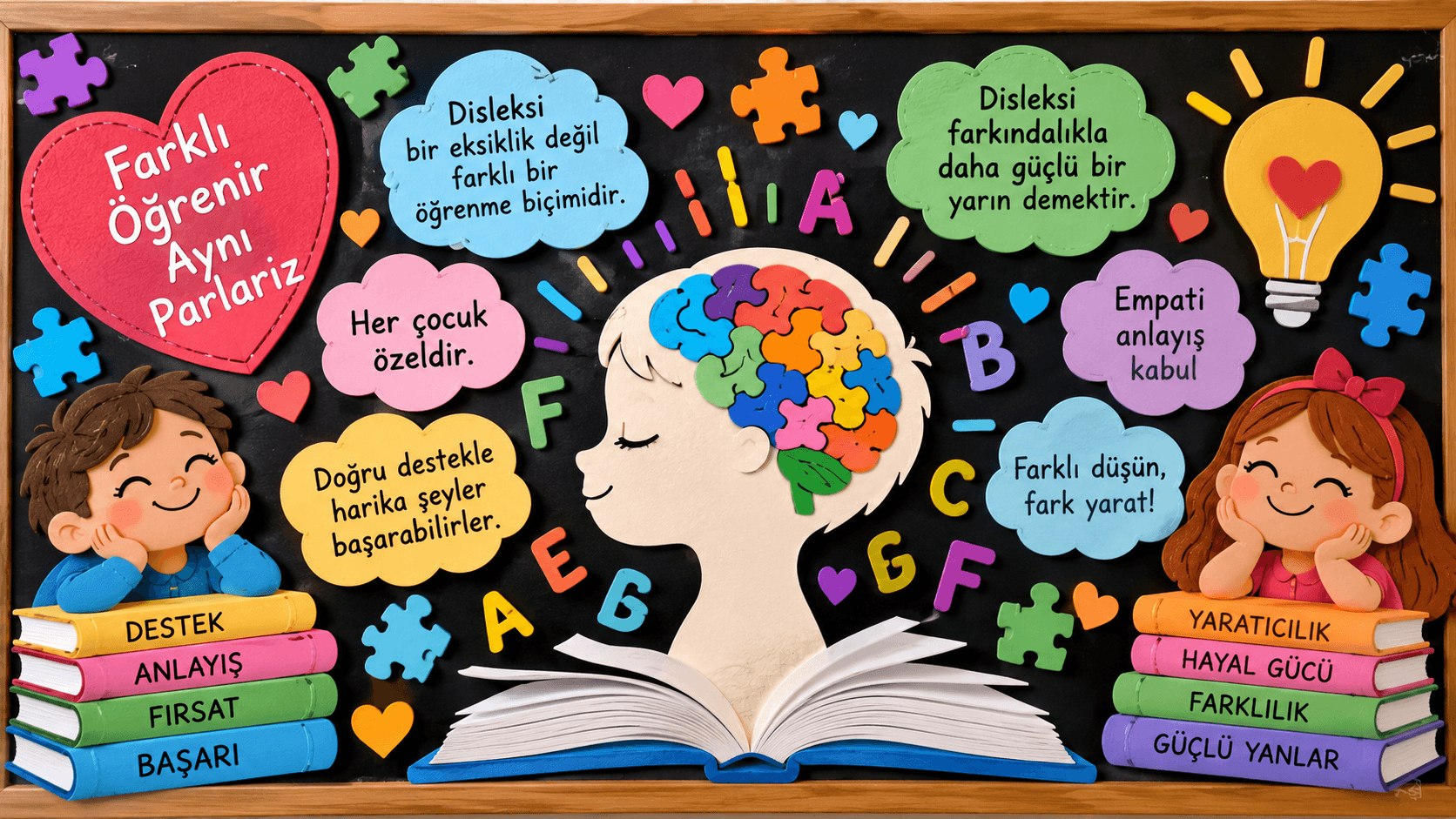 Disleksi Farkındalık Haftası Pano Çalışmaları ve Pano Örnekleri
