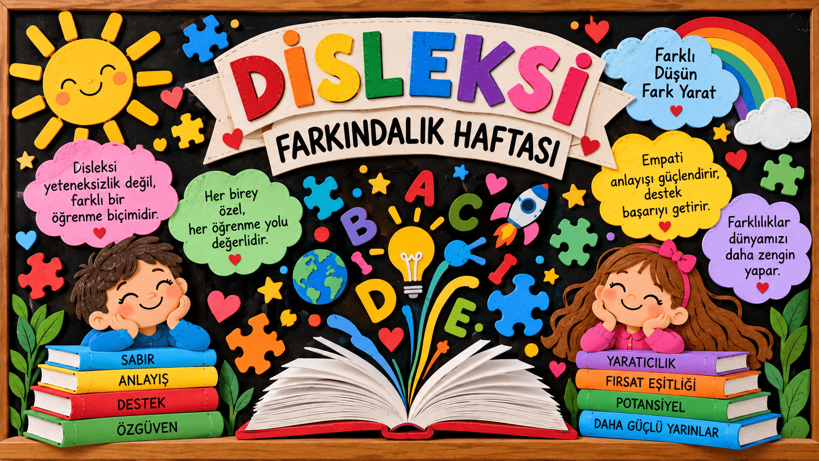 Disleksi Farkındalık Haftası Pano Çalışmaları ve Pano Örnekleri