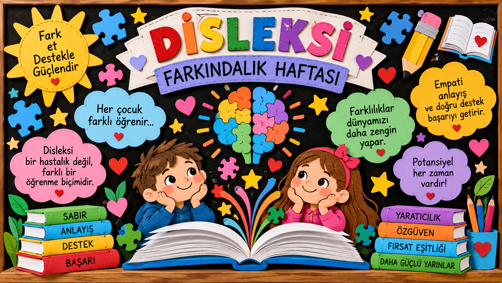 Disleksi Farkındalık Haftası Pano Çalışmaları ve Pano Örnekleri