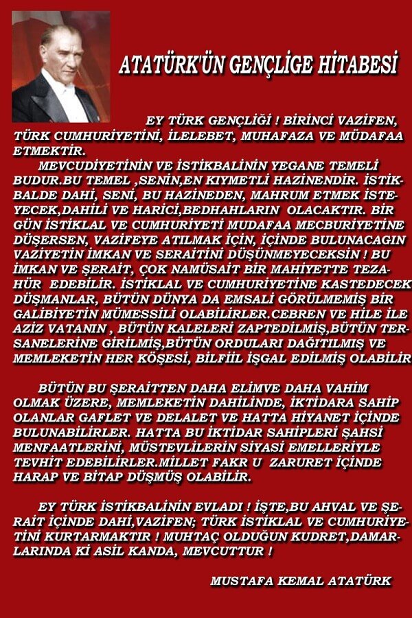Atatürk'ün Gençliğe Hitabesi