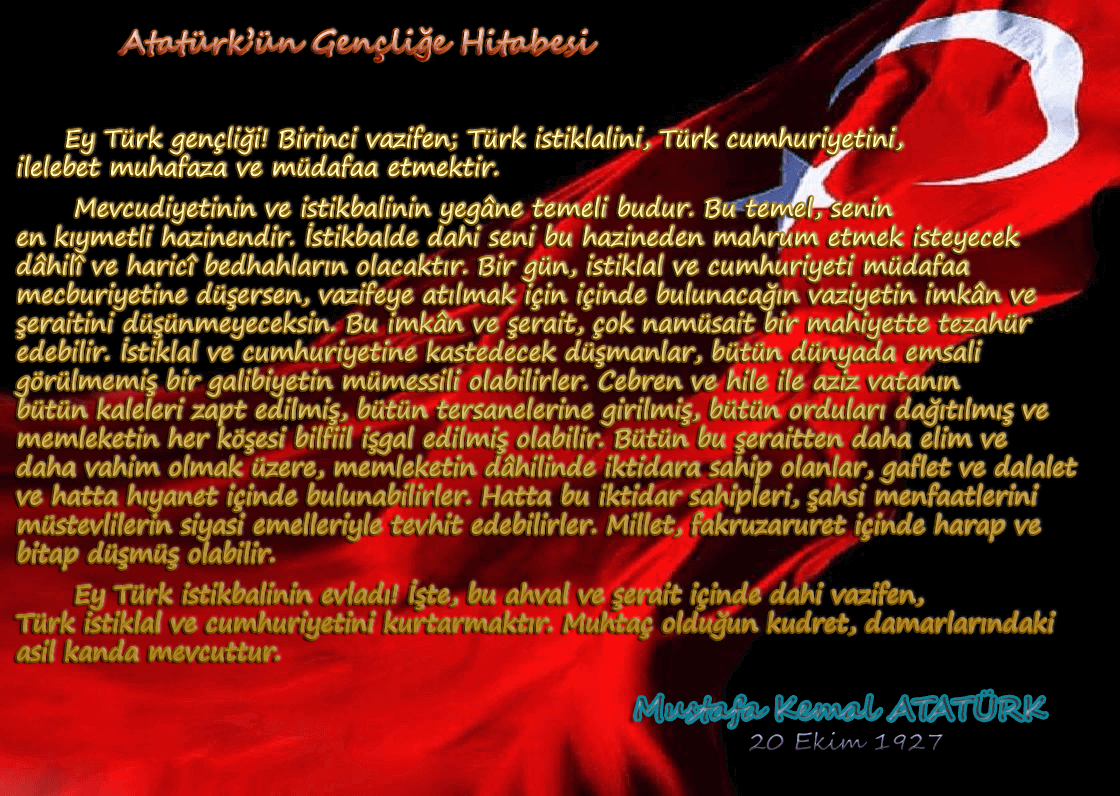 Atatürk'ün Gençliğe Hitabesi