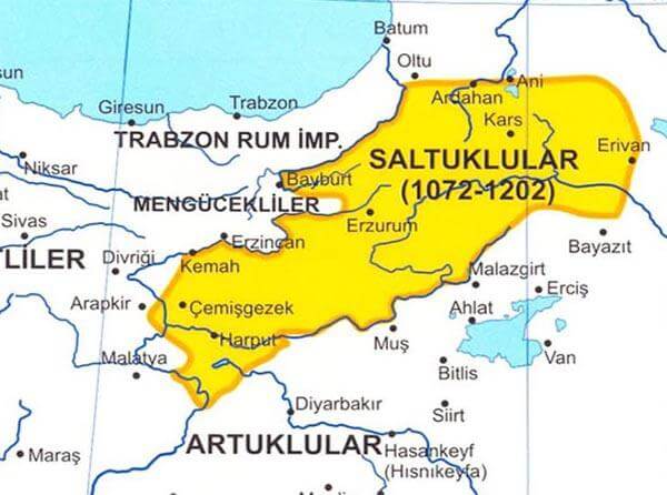 Saltuklular Beyliği Haritası